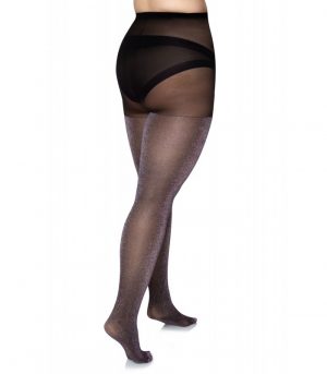 SizePlus Glitterpanty - 30 Den Lurex zilver