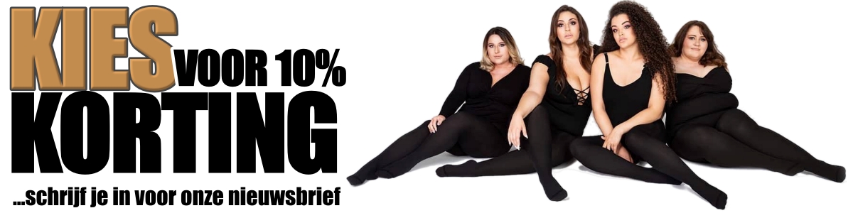 banner met panty 70 deniers kies voor korting
