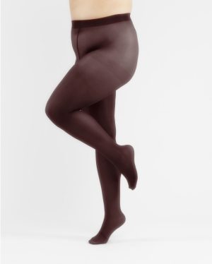 3D stretch panty - bruine panty grote maat