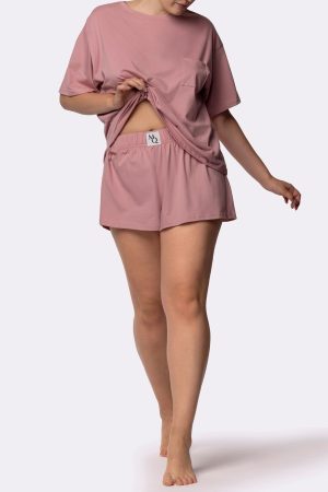 roze pyjama korte broek grote maat