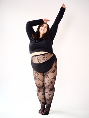 Netpanty met Bloemmotief – Flowerpower voor je benen!