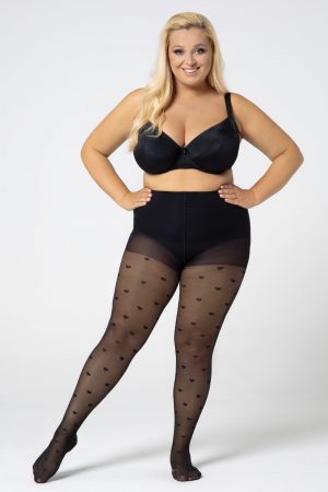 QueenSize panty Hearts - 30 Den- Grote maat