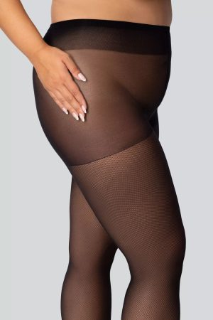 zwarte net panty grote maat - netpanty- fashion panty