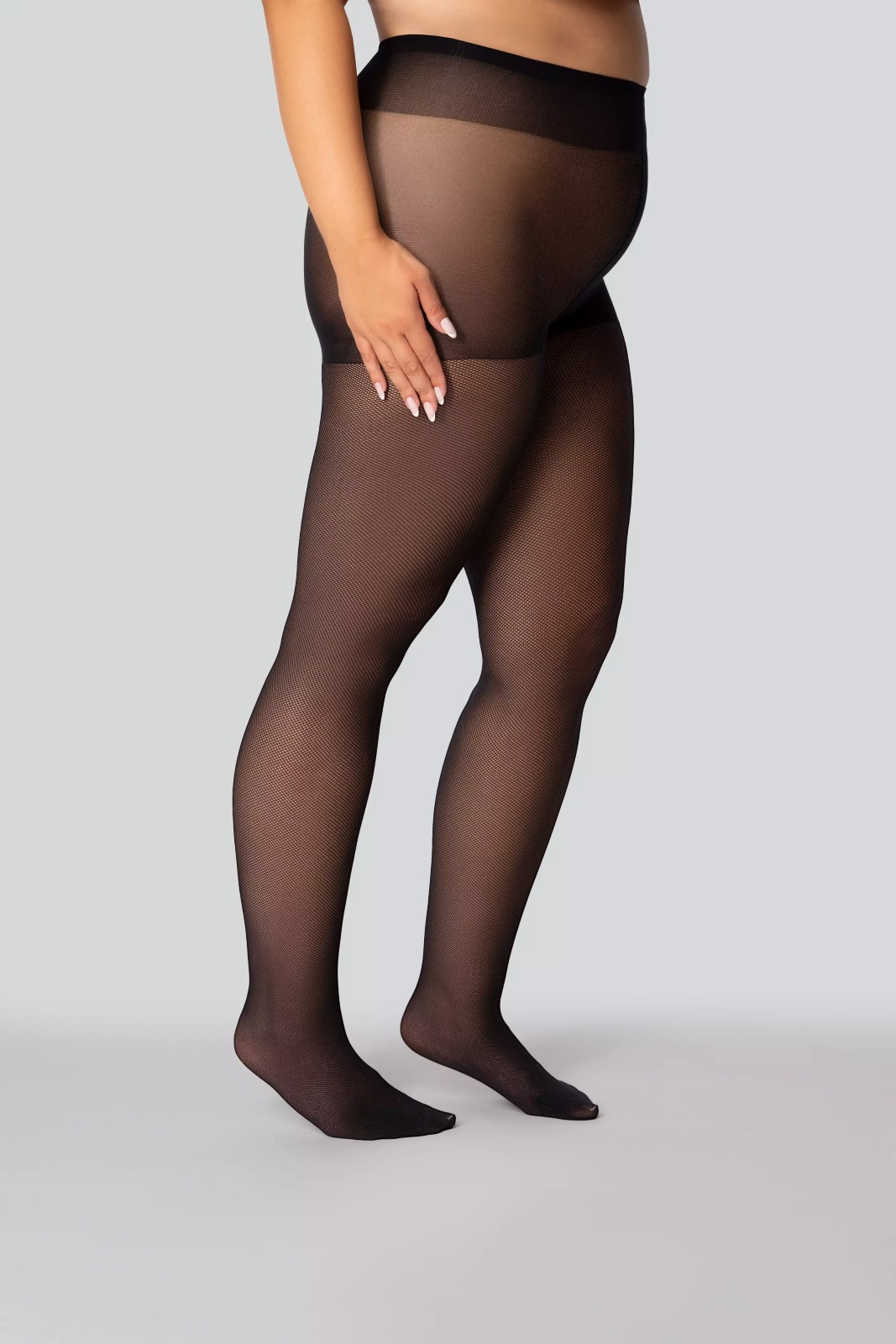 zwarte net panty grote maat - netpanty- fashion panty