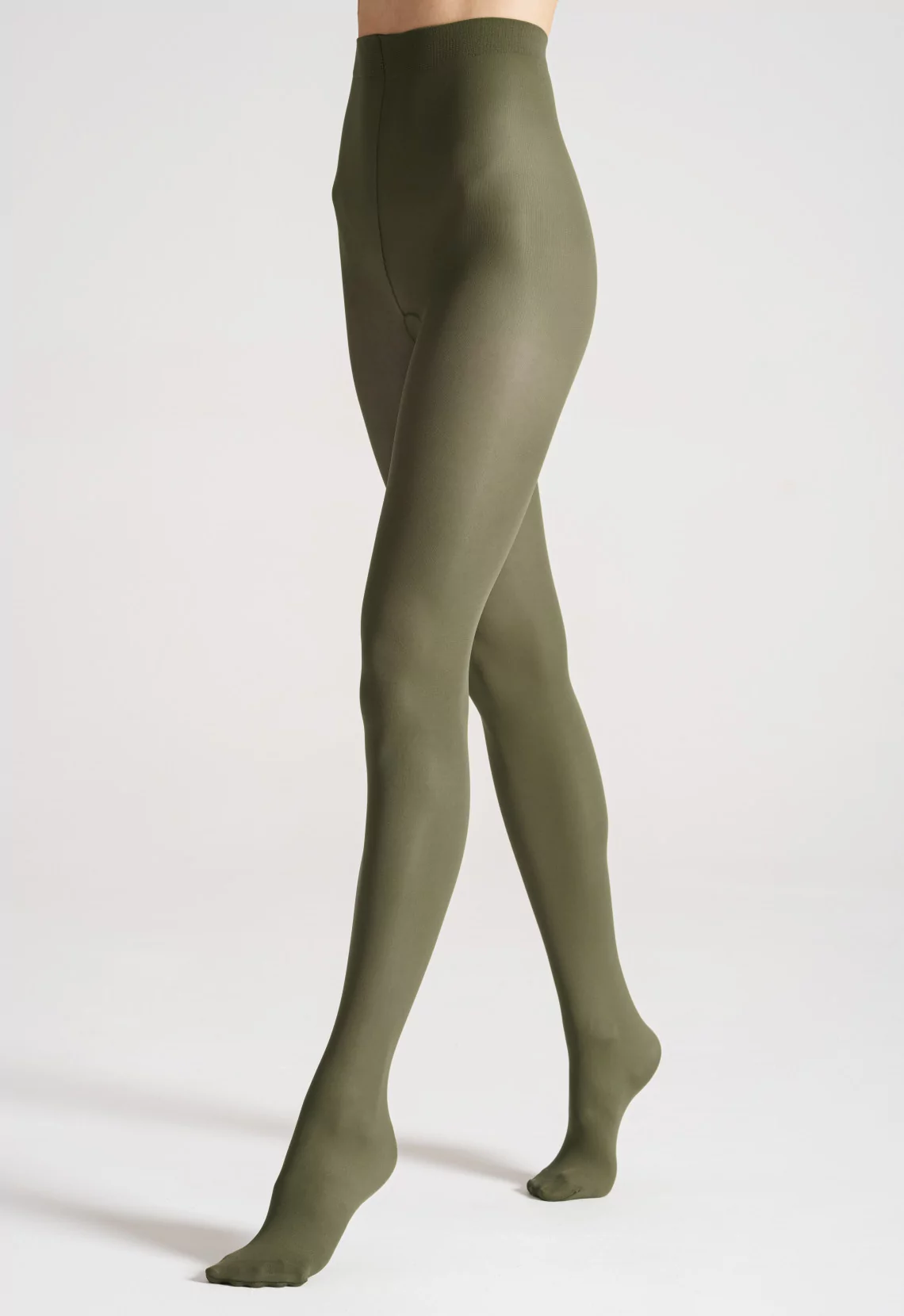 Panty satin 40 den-gekleurde pantys dames -groene panty